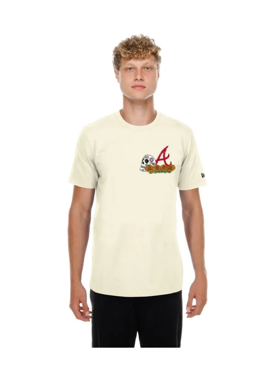 Футболка с принтом Atlanta Braves Dia de los Muertos Sugar Skull New Era