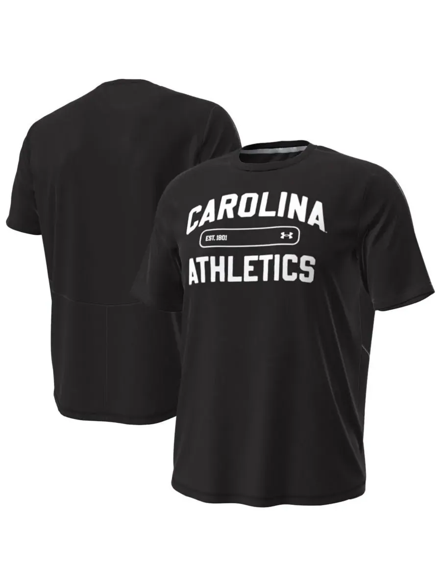 Under Armour Мужская черная футболка South Carolina Gamecocks Sideline Knockout