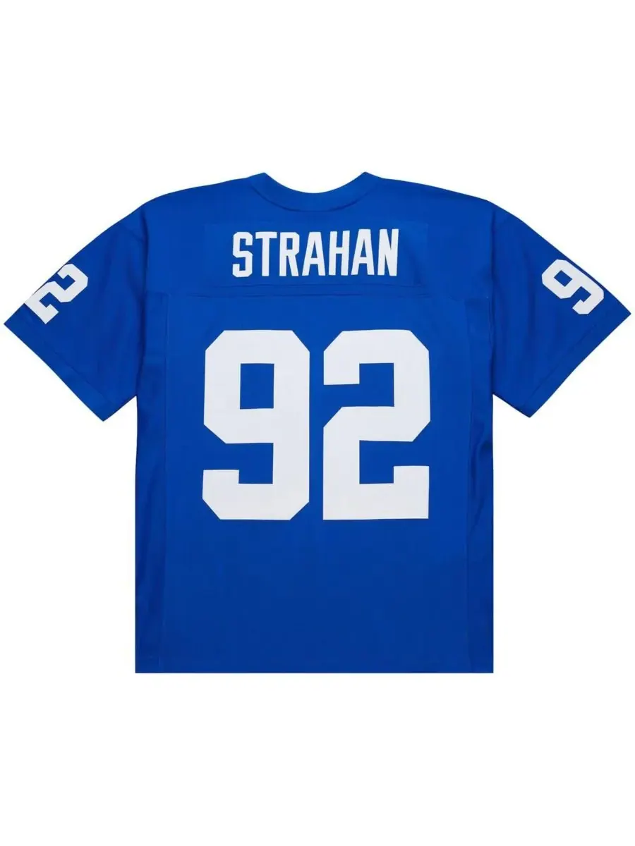 Мужская реплика футболки Mitchell Ness Michael Strahan Royal New York Giants 1994 Legacy Mitchell & — изображение 2 из 3