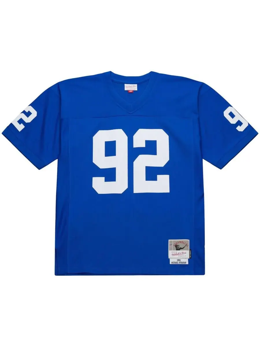 Мужская реплика футболки Mitchell Ness Michael Strahan Royal New York Giants 1994 Legacy Mitchell & — изображение 3 из 3