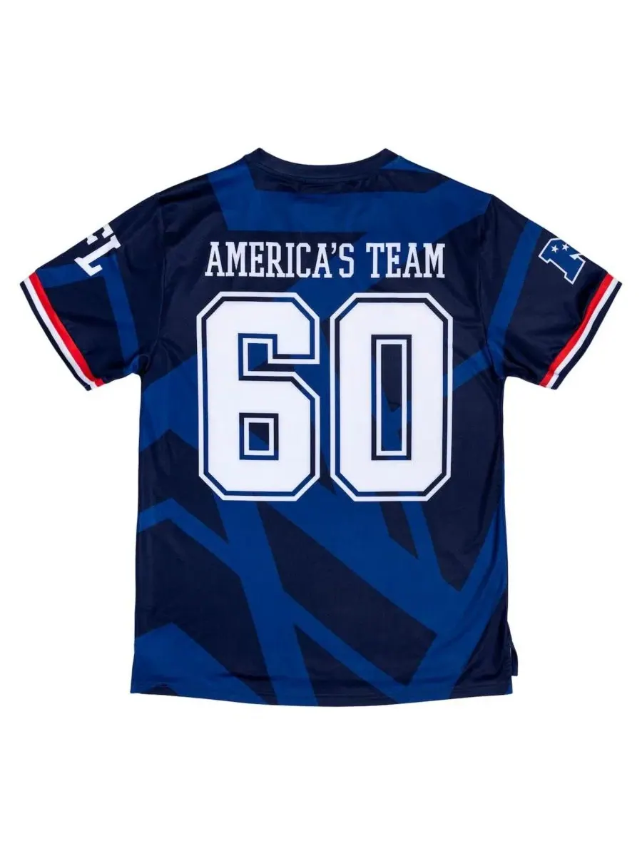 Футболка с принтом Dallas Cowboys America's Team Fashion Soccer Jersey Dallas Cowboys Merchandise — изображение 2 из 3