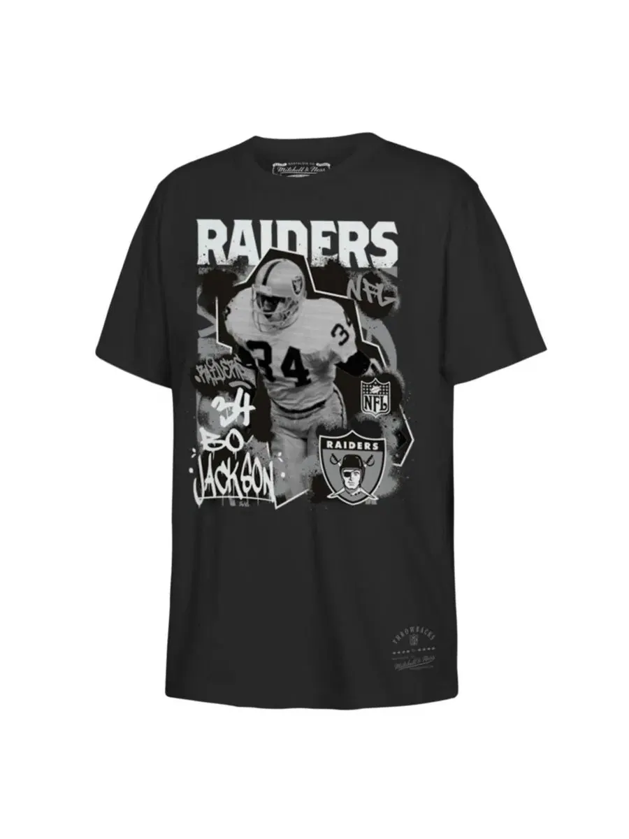Футболка с принтом Bo Jackson Las Vegas Raiders Mitchell & Ness