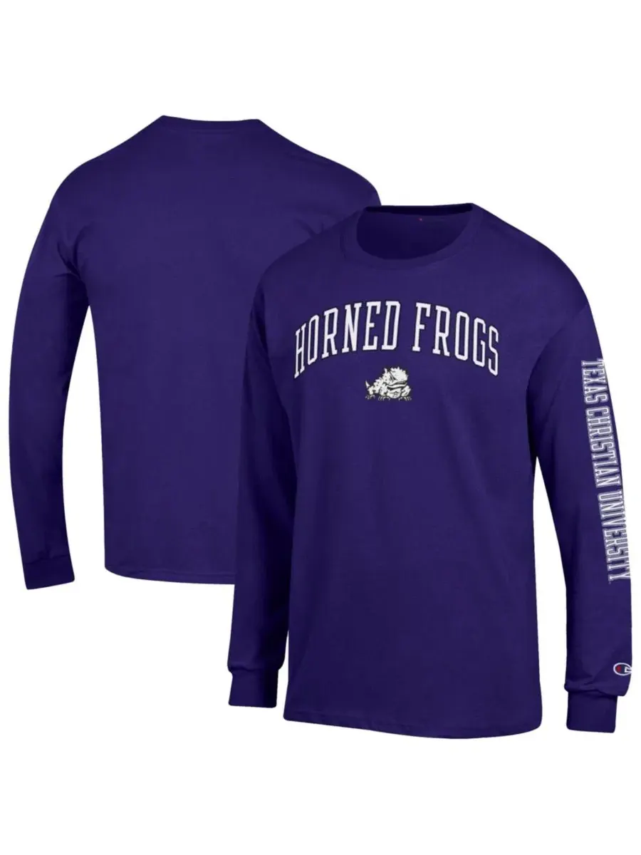 Футболка с длинным рукавом с принтом Arch Over Logo TCU Horned Frogs Champion