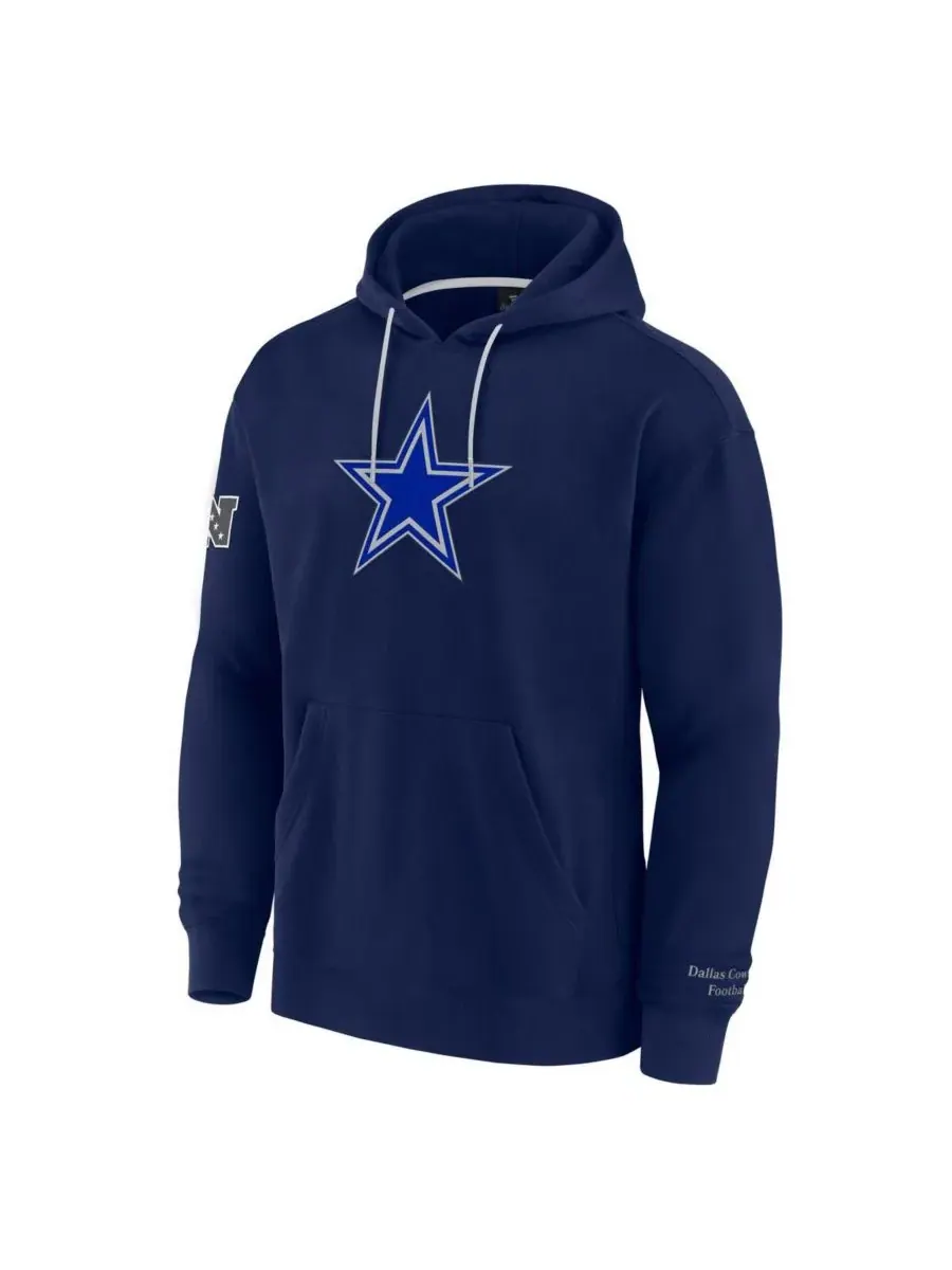 Fanatics Мужская темно-синяя толстовка с капюшоном Dallas Cowboys Elements Pace — изображение 2 из 3, темно-синий