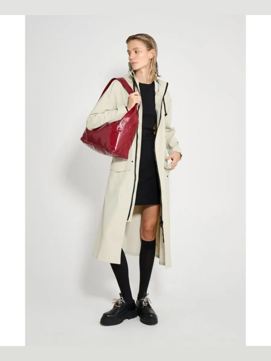 Плащ-дождевик женский Mosebacke Long Patch Matte Stutterheim, Pelican — изображение 5 из 8