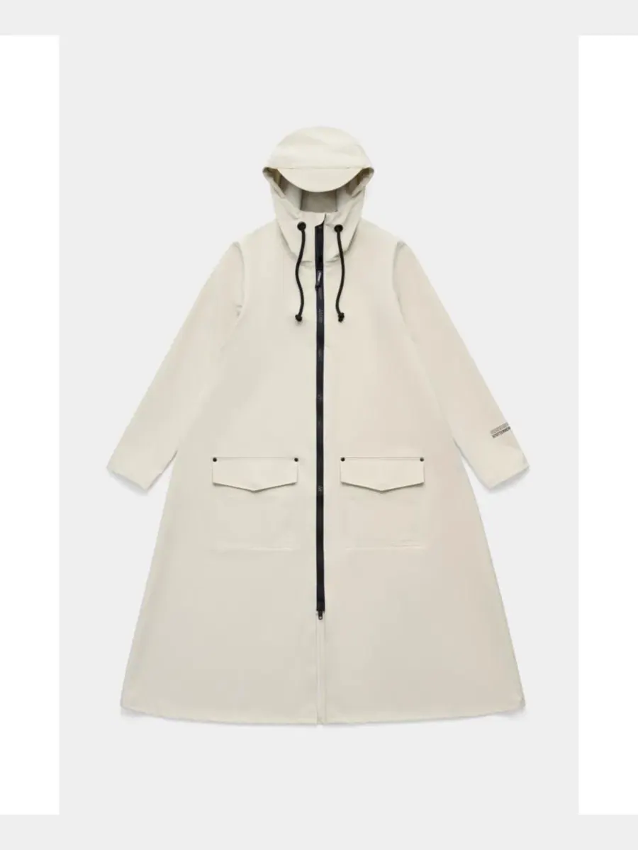 Плащ-дождевик женский Mosebacke Long Patch Matte Stutterheim, Pelican — изображение 7 из 8