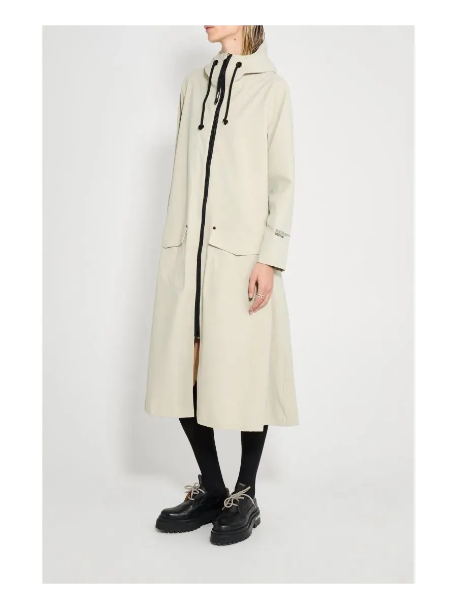 Плащ-дождевик женский Mosebacke Long Patch Matte Stutterheim, Pelican — изображение 8 из 8