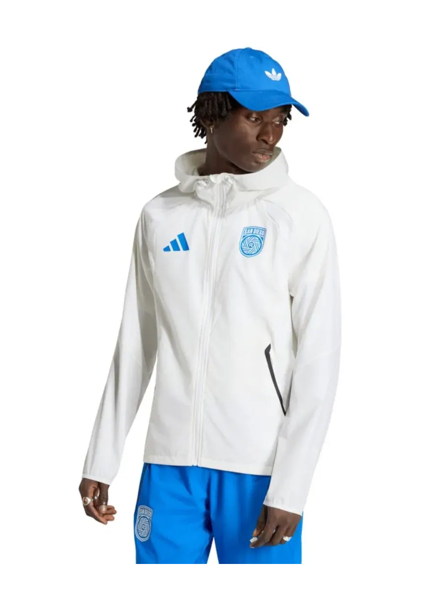 Мужская ветровка-анорак с капюшоном, молнией, Tiro Travel adidas