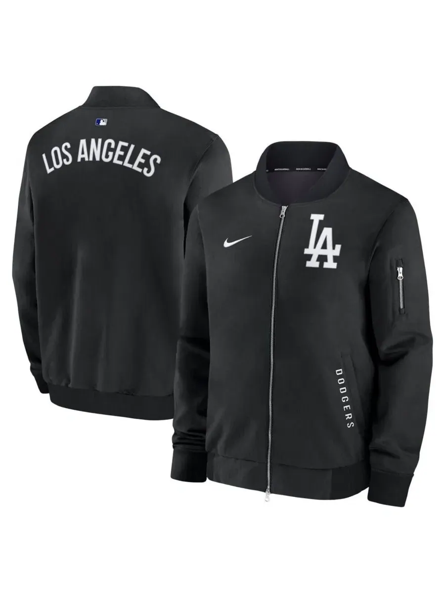 Куртка-бомбер Nike Los Angeles Dodgers Authentic Collection Dugout Full-Zip