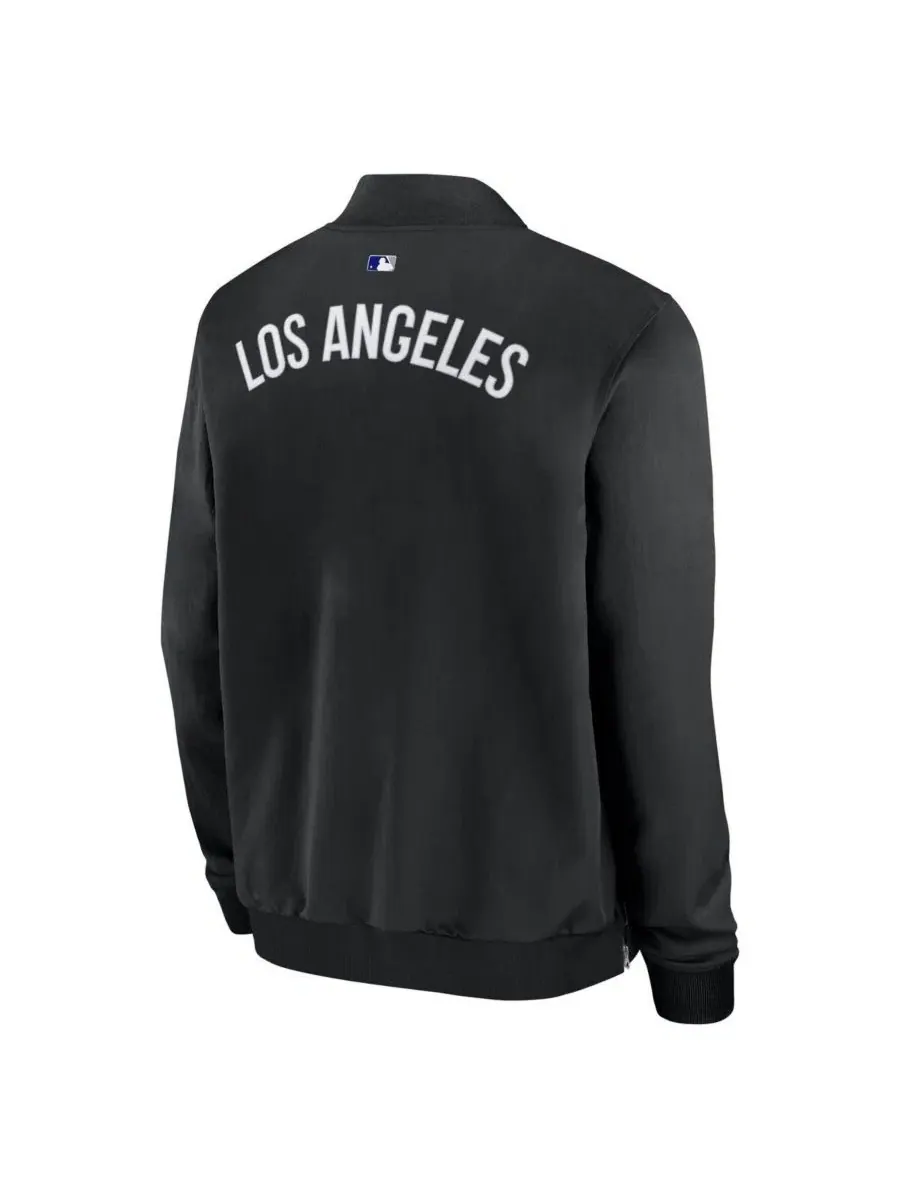 Куртка-бомбер Nike Los Angeles Dodgers Authentic Collection Dugout Full-Zip — изображение 2 из 3, черный