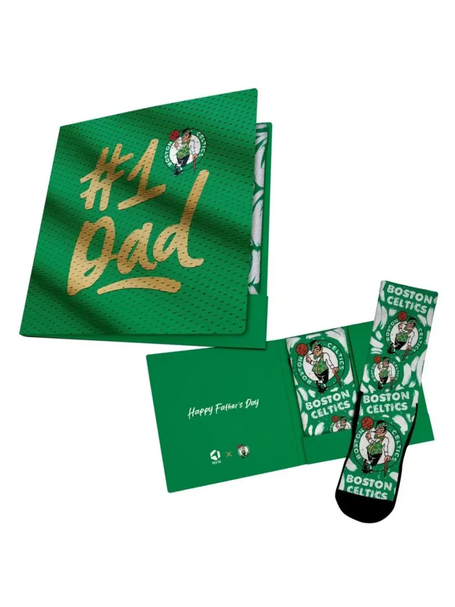 Носки с подарком и картой #1 Dad Gift Card Kelly Green Rock Em Socks