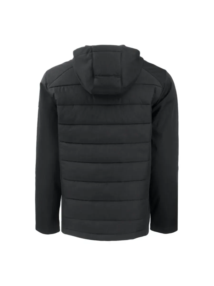 Мужская куртка-худи с полной застежкой-молнией, модель Evoke Hybrid Eco Softshell Cutter & Buck — изображение 3 из 3, черный