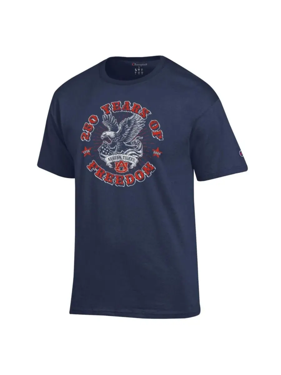 Футболка с принтом Auburn Tigers Americana 250 Years of Freedom Champion — изображение 2 из 3, темно-синий