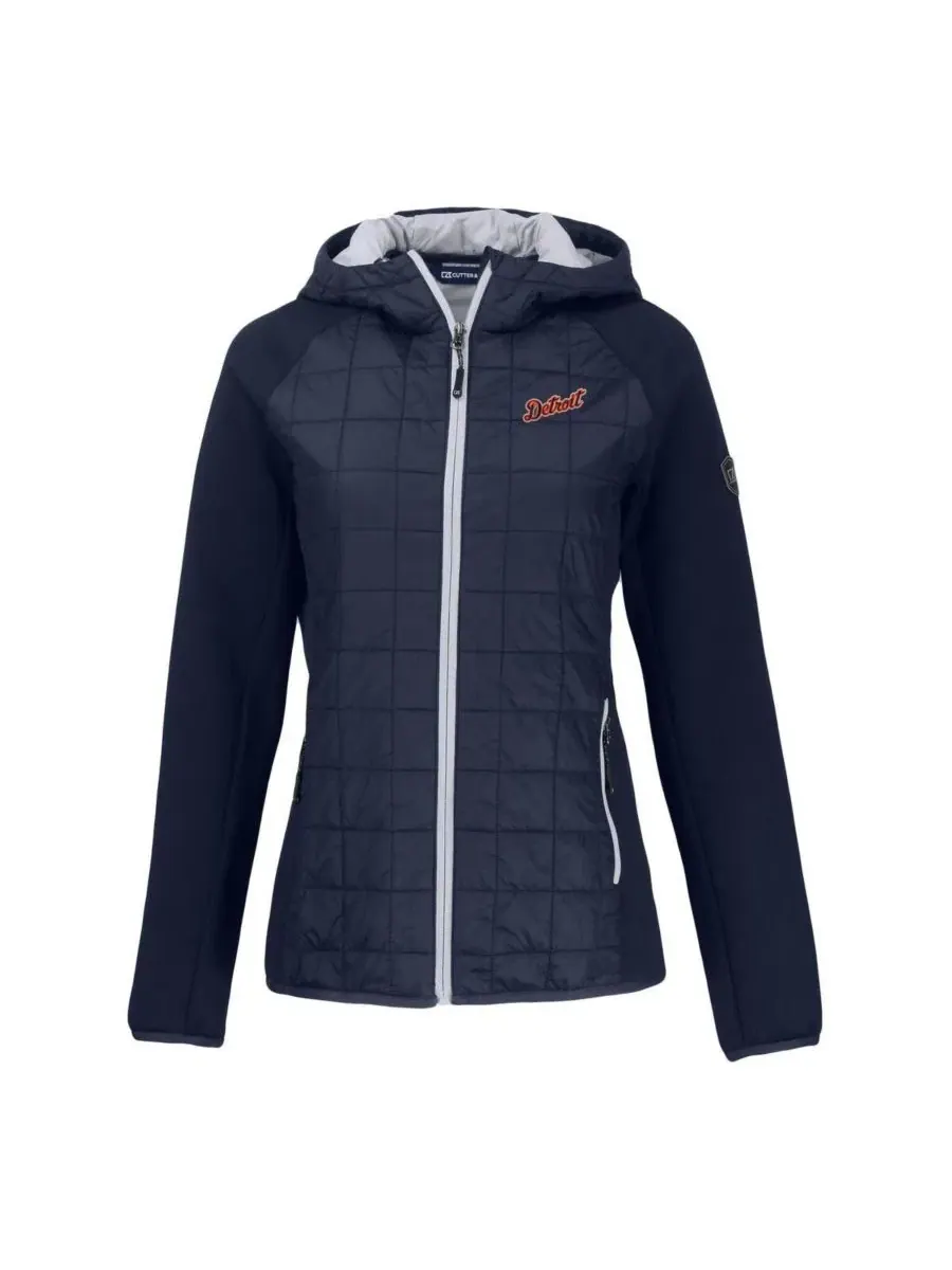 Женская куртка-гибрид Rainier PrimaLoft Eco Full-Zip Hybrid Jacket Cutter & Buck — изображение 3 из 3, темно-синий