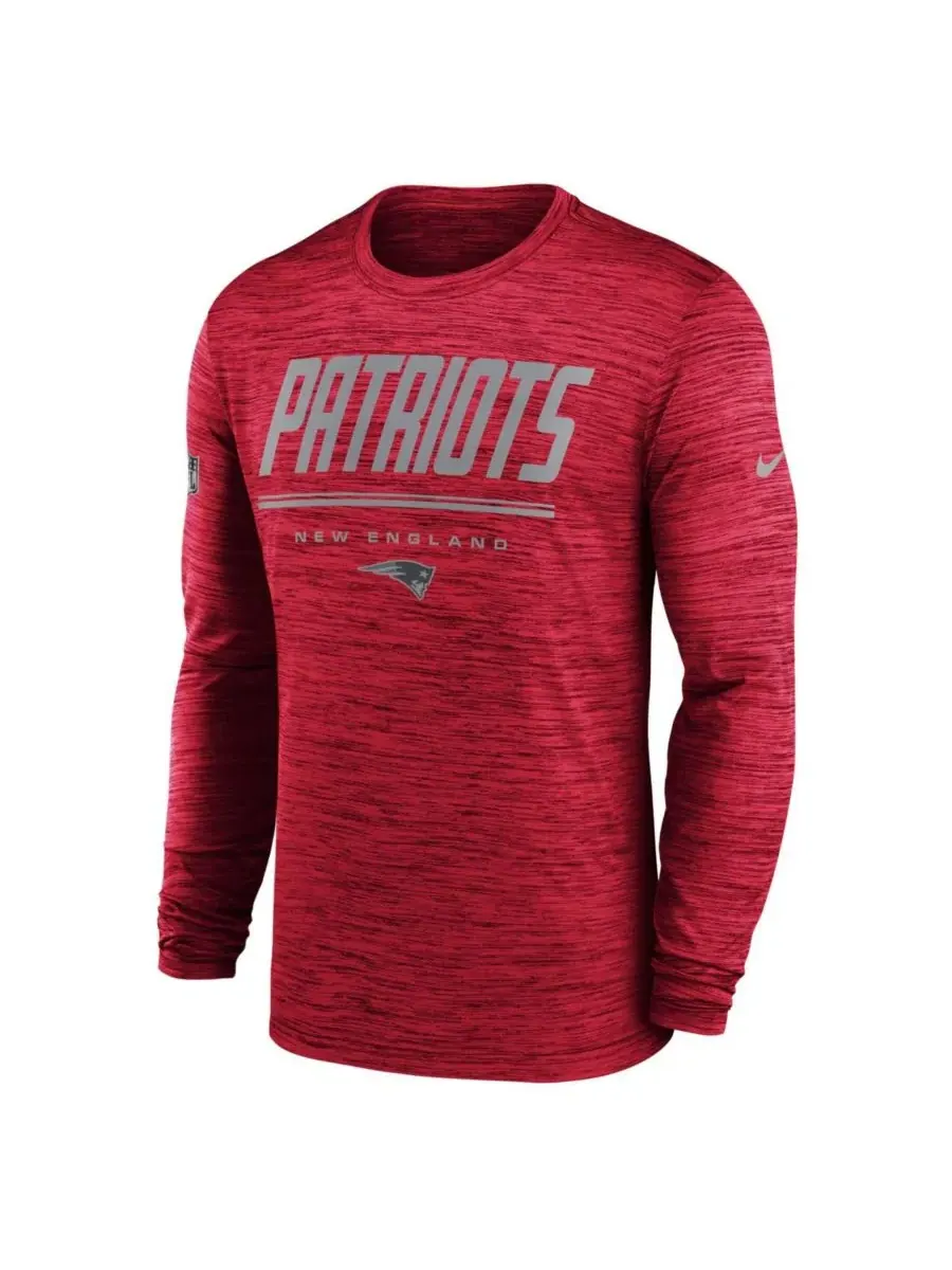 Футболка с длинным рукавом Dri-FIT с принтом Sideline Offensive Transition Velocity Nike — изображение 2 из 3, красный
