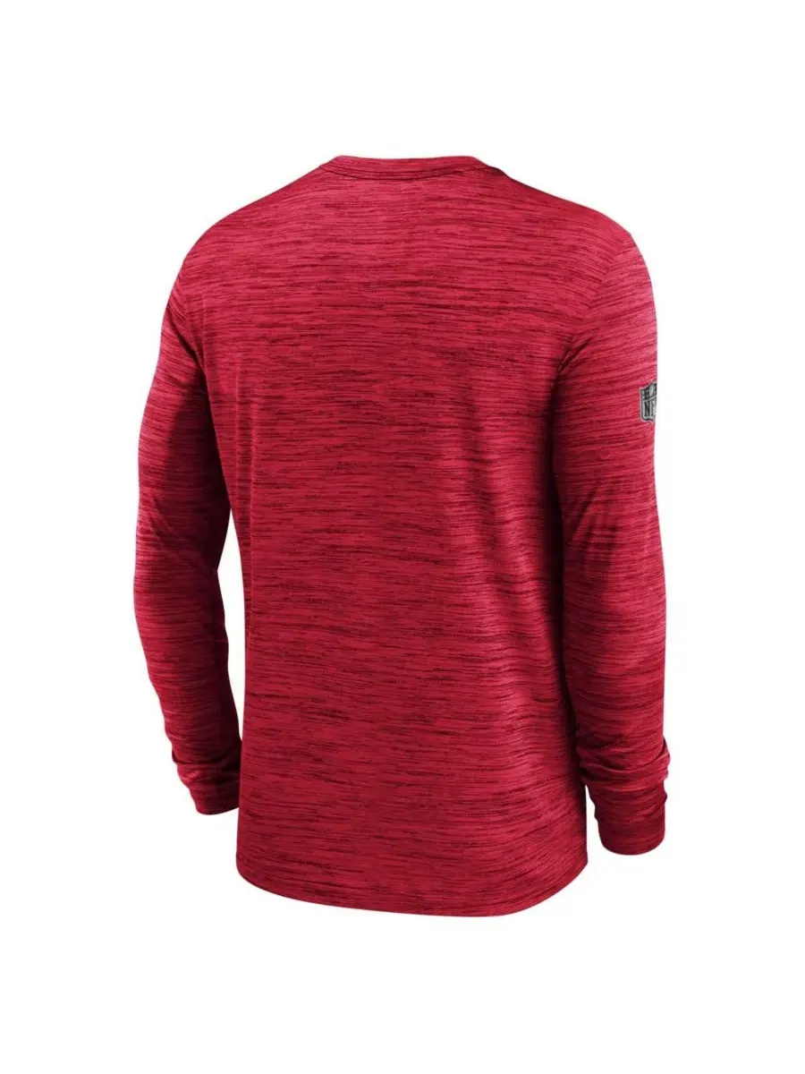 Футболка с длинным рукавом Dri-FIT с принтом Sideline Offensive Transition Velocity Nike — изображение 3 из 3, красный