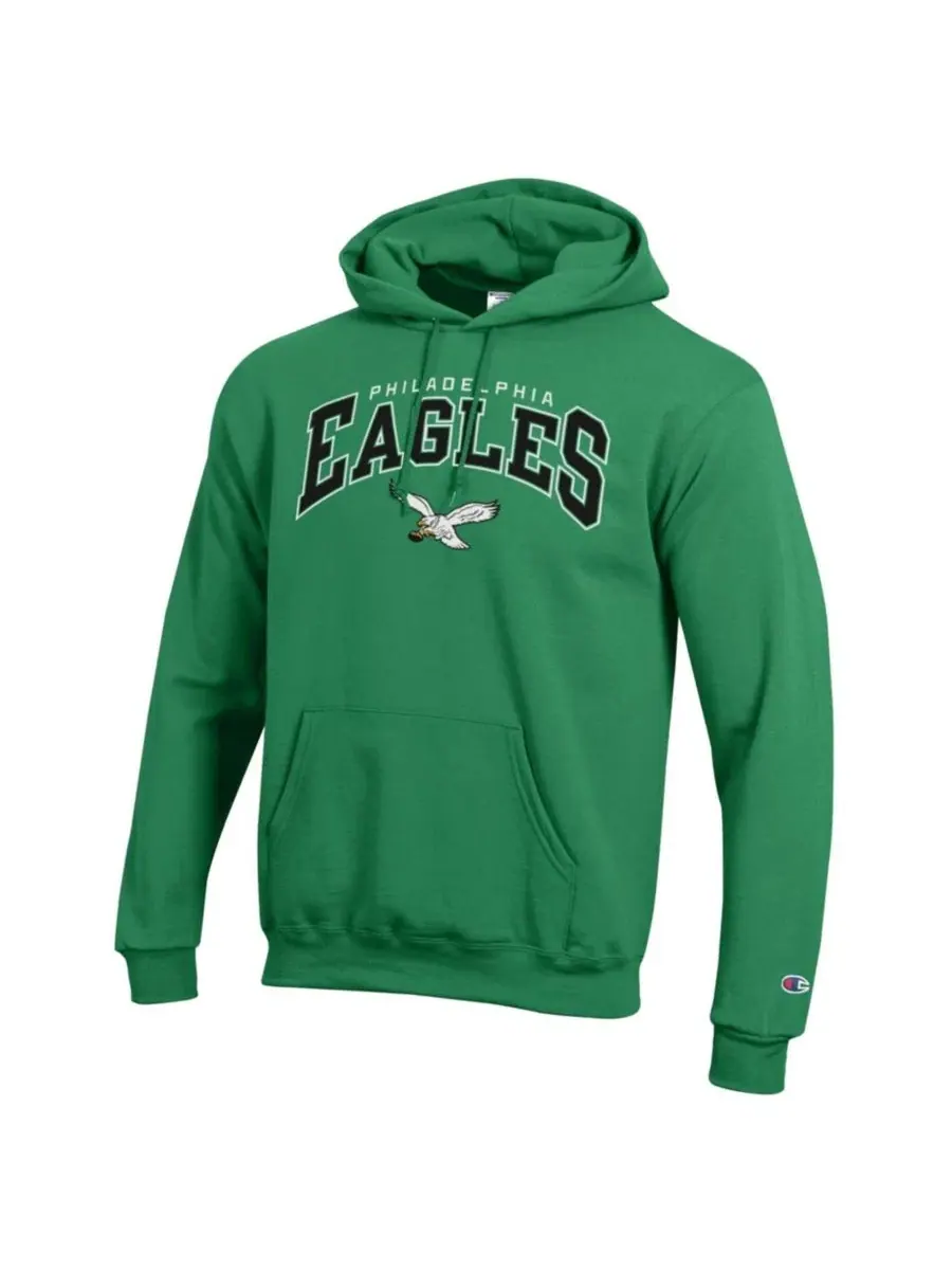 Худи с капюшоном с принтом Arch over Logo Philadelphia Eagles Champion — изображение 2 из 3, зеленый