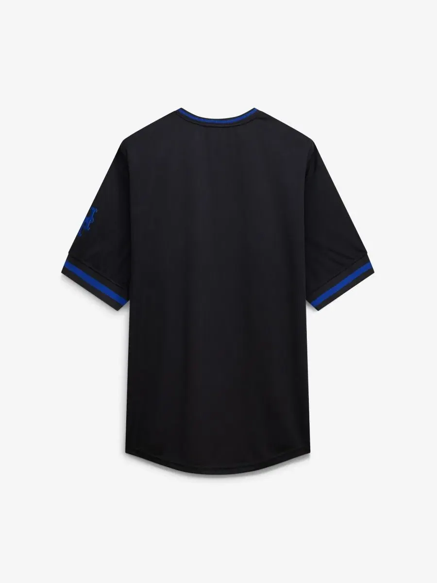 Футболка-поло с V-образным вырезом New York Mets Big & Tall Pop Texture Fanatics — изображение 3 из 3, черный