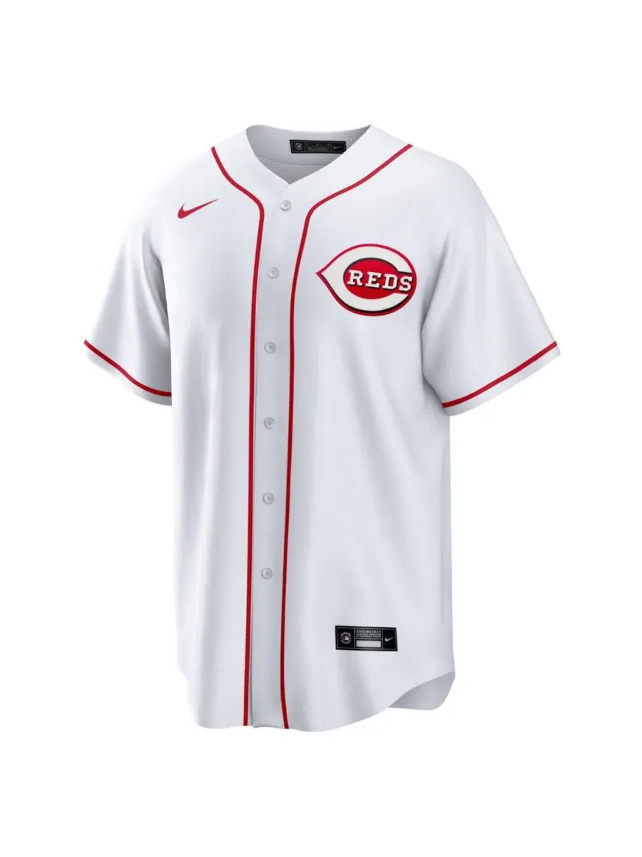 Мужская футболка-джерси Nike Cincinnati Reds Home Big & Tall — изображение 2 из 3, белый