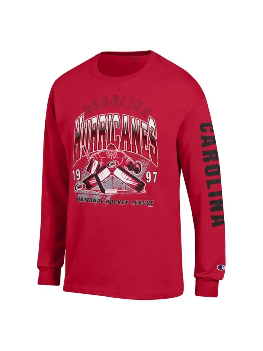 Футболка с длинным рукавом Carolina Hurricanes Champion — изображение 2 из 3, красный