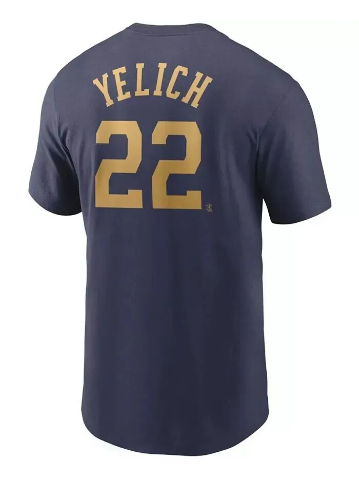 Мужская футболка с именем и номером Milwaukee Brewers — Christian Yelich Nike — изображение 3 из 3