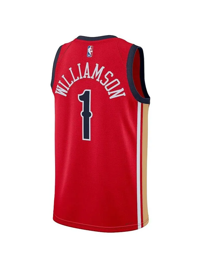 Мужская и женская красная майка бренда Zion Williamson New Orleans Pelicans Swingman — Statement — изображение 4 из 4