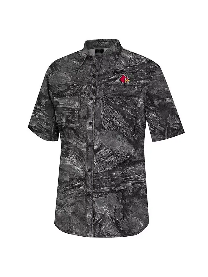 Мужская рыболовная рубашка Louisville Cardinals Realtree Aspect Charter с полной застежкой на — изображение 3 из 4