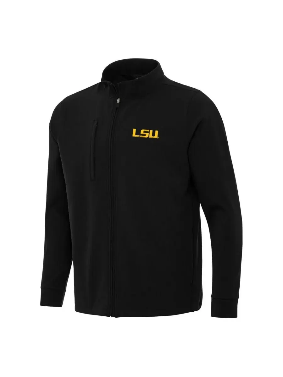 Antigua Мужская черная куртка на молнии LSU Tigers Regard
