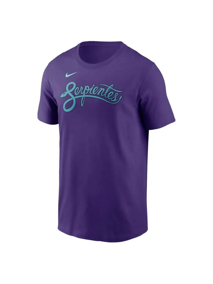 Nike Мужская фиолетовая футболка Corbin Burnes Arizona Diamondbacks 2025 City Connect Fuse с — изображение 2 из 3, фиолетовый