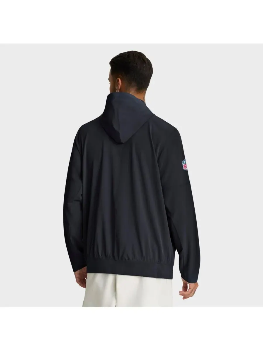 Nike Мужская темно-синяя куртка-анорак с капюшоном и молнией в стиле Houston Texans Sideline Alt — изображение 2 из 5