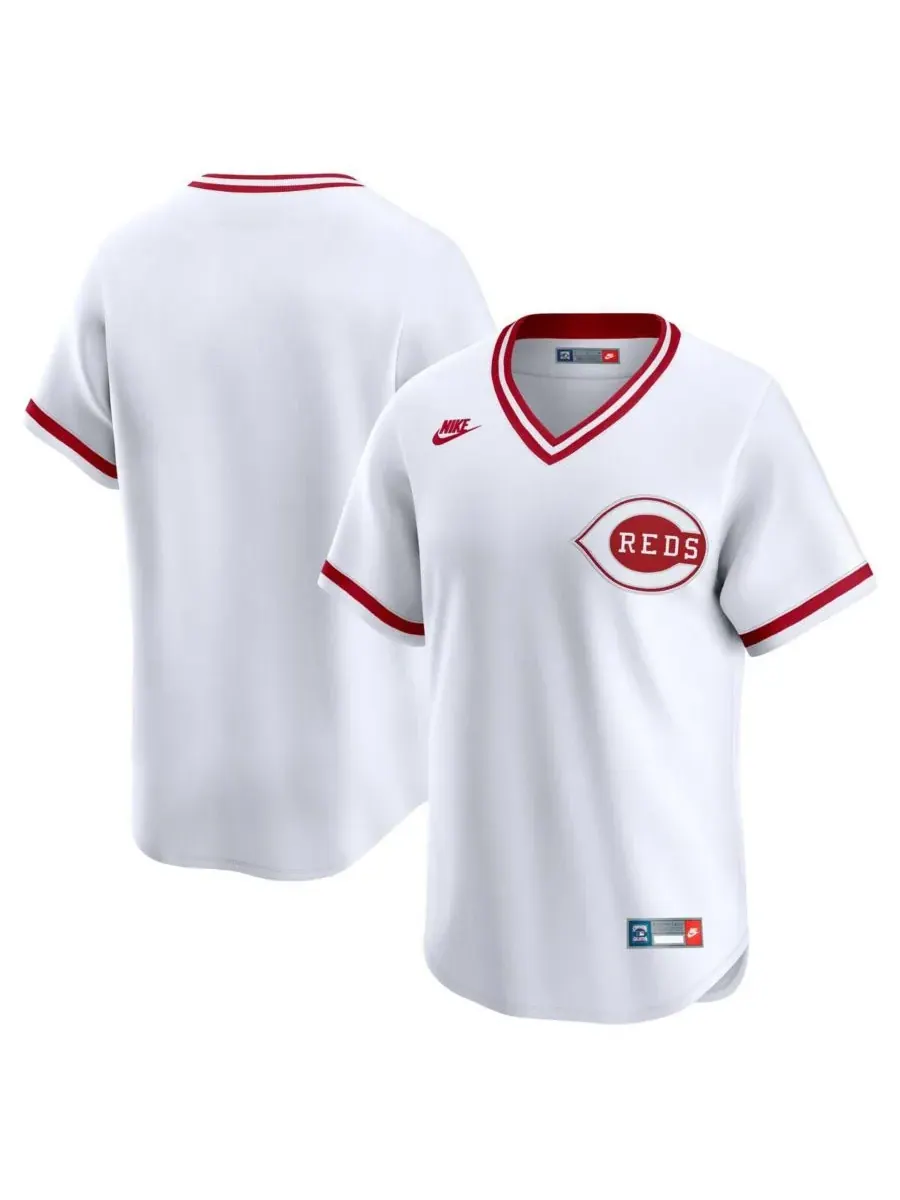 Nike Мужская белая футболка Cincinnati Reds из лимитированной коллекции Cooperstown Collection в