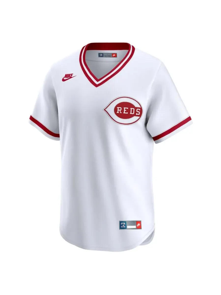 Nike Мужская белая футболка Cincinnati Reds из лимитированной коллекции Cooperstown Collection в — изображение 2 из 3, белый