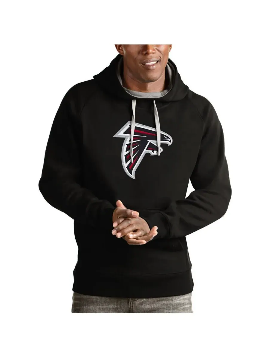 Antigua Мужская черная толстовка с капюшоном Atlanta Falcons Victory