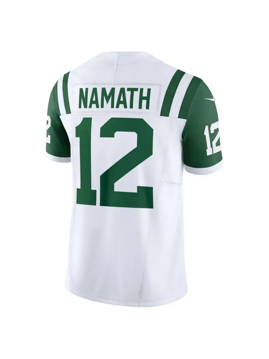 Мужская футболка Джо Намата из команды New York Jets Classic Alternate Vapor FUSE, выпущенная — изображение 2 из 3, белый