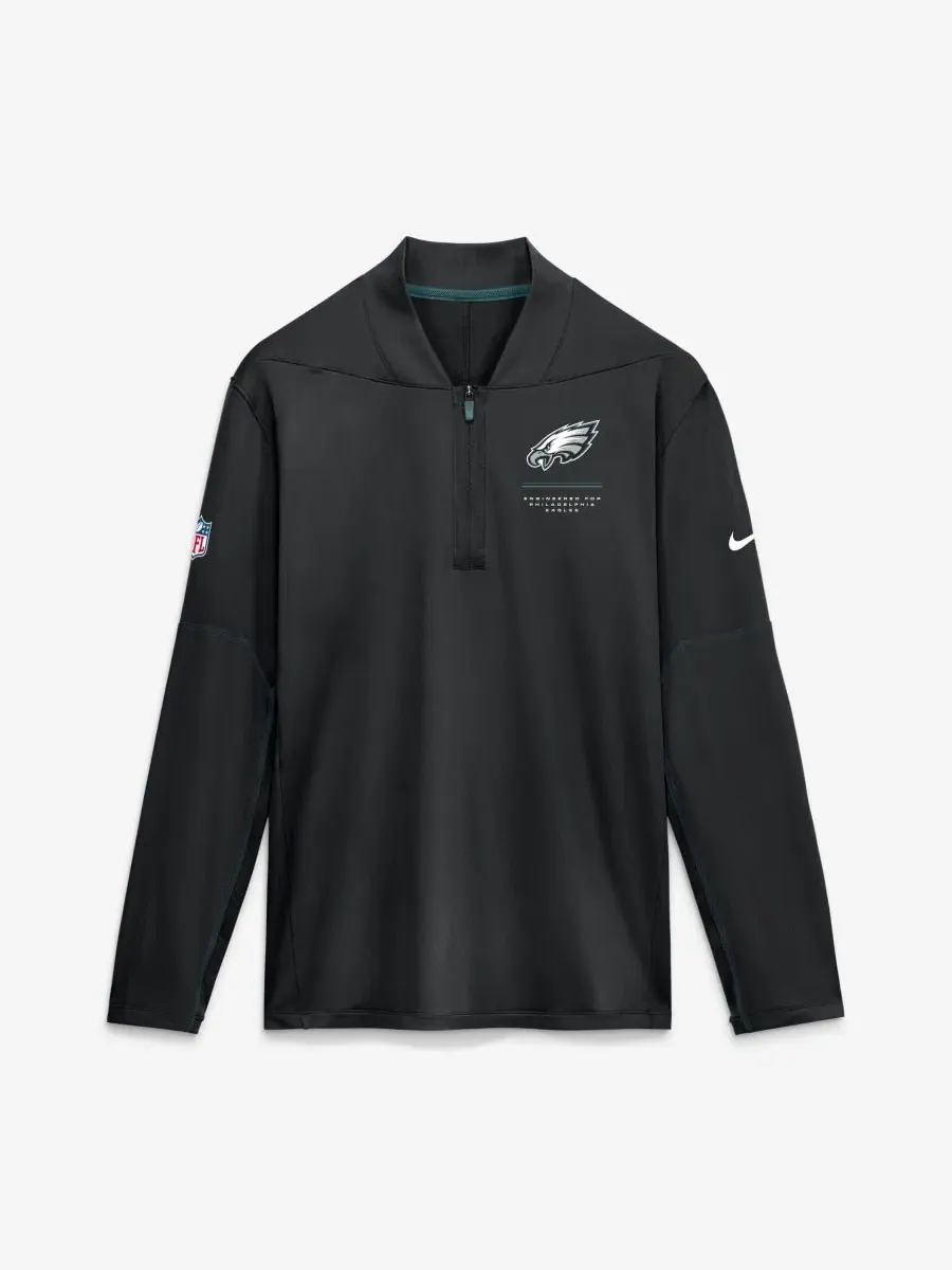 Полузастегивающийся пуловер с логотипом Philadelphia Eagles Nike