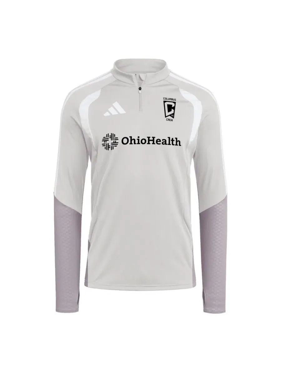 Тренировочная куртка с четвертью-молнией Columbus Crew 2026 Tiro Competition Silver adidas — изображение 2 из 3, серебряный