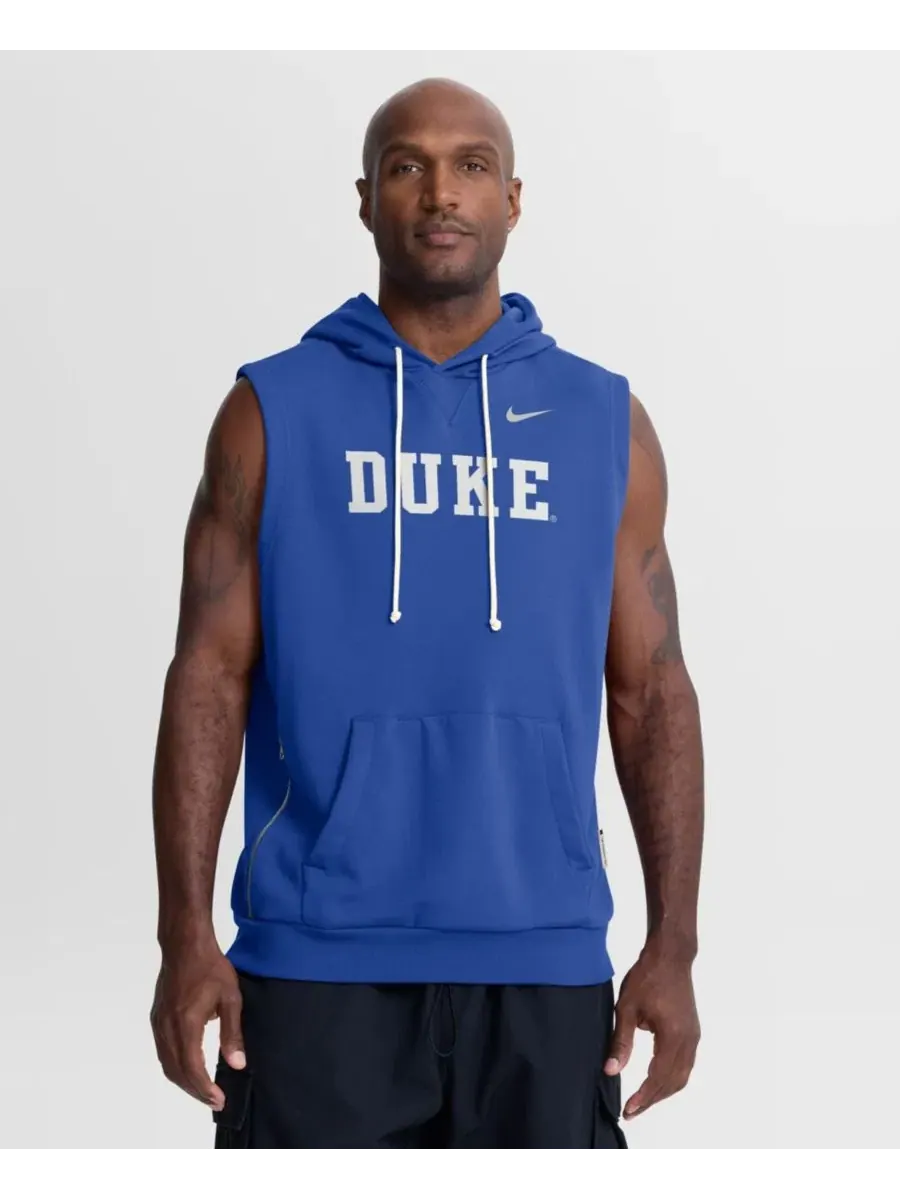 Худи без рукавов с принтом Duke Blue Devils 2026 Sideline Sleeveless Dri-FIT Hoodie Nike