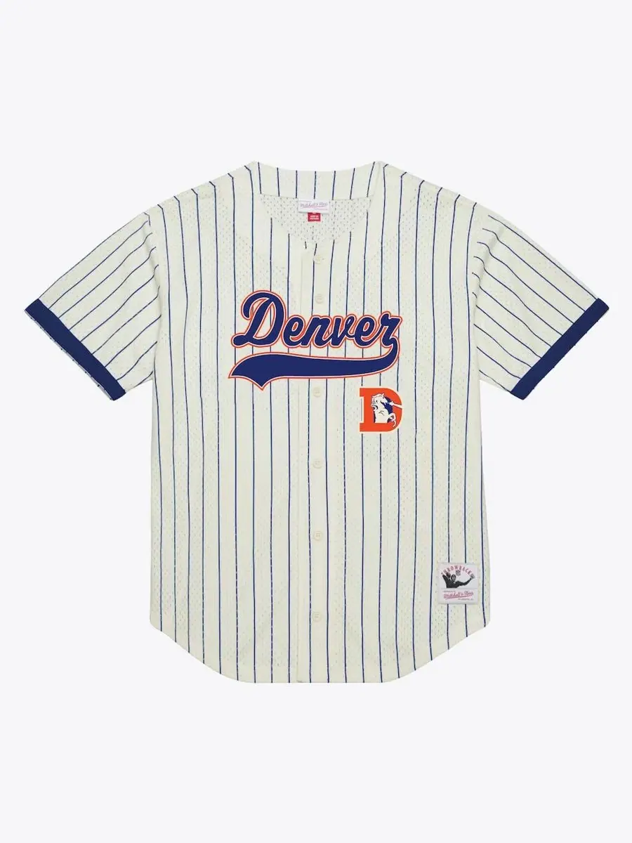 Мужская джерси John Elway Cream Denver Broncos Mitchell & Ness