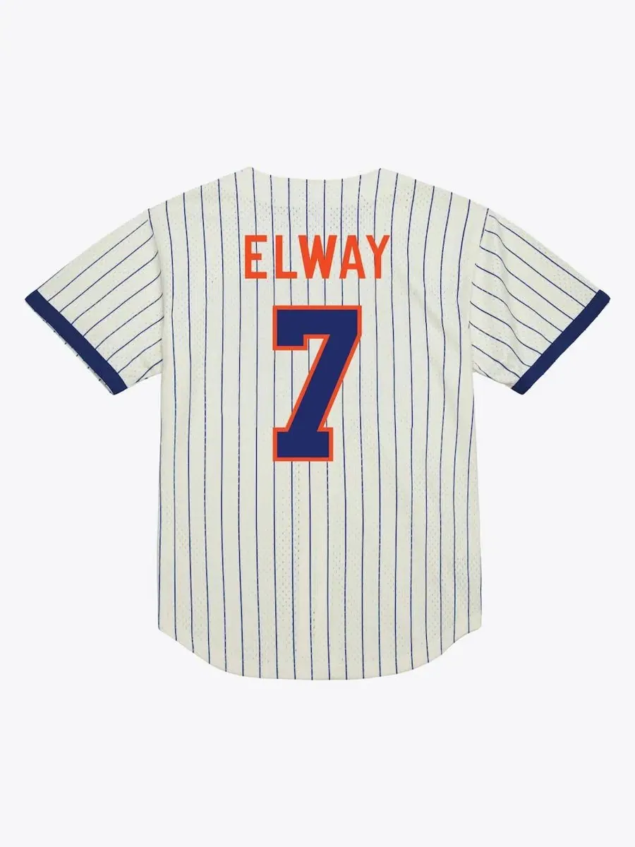 Мужская джерси John Elway Cream Denver Broncos Mitchell & Ness — изображение 2 из 2, бежевый