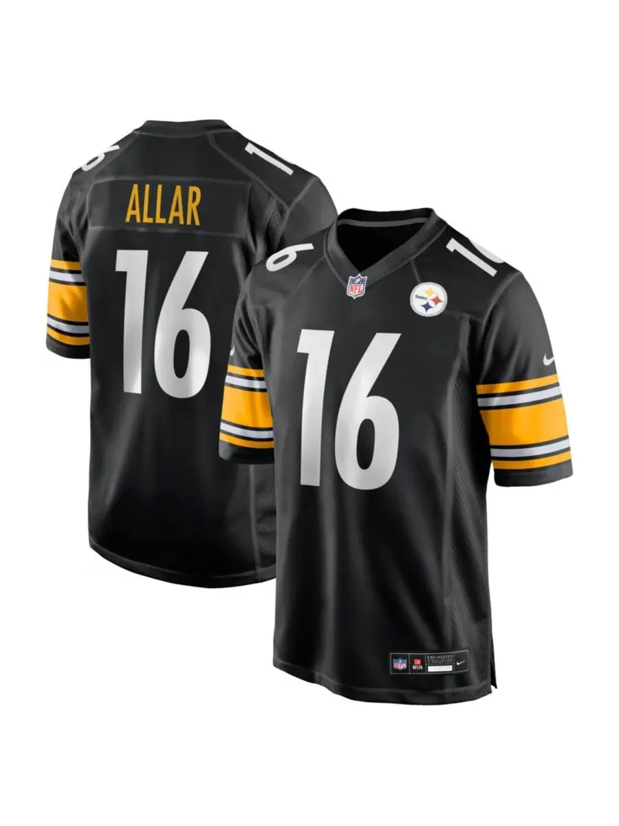 Мужская футболка Drew Allar Black Pittsburgh Steelers Game Jersey Nike