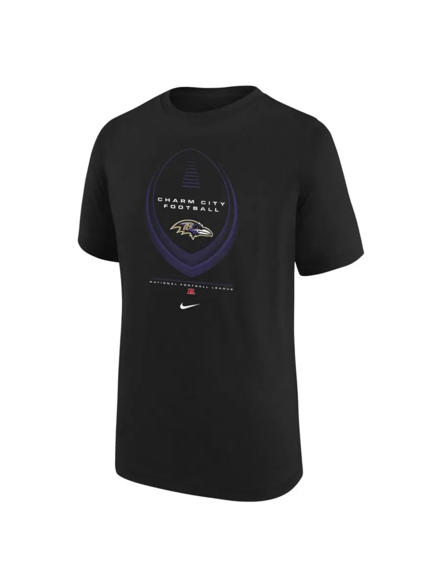 Футболка с коротким рукавом с технологией Dri-FIT Baltimore Ravens Icon Legend Nike — изображение 3 из 3, фиолетовый