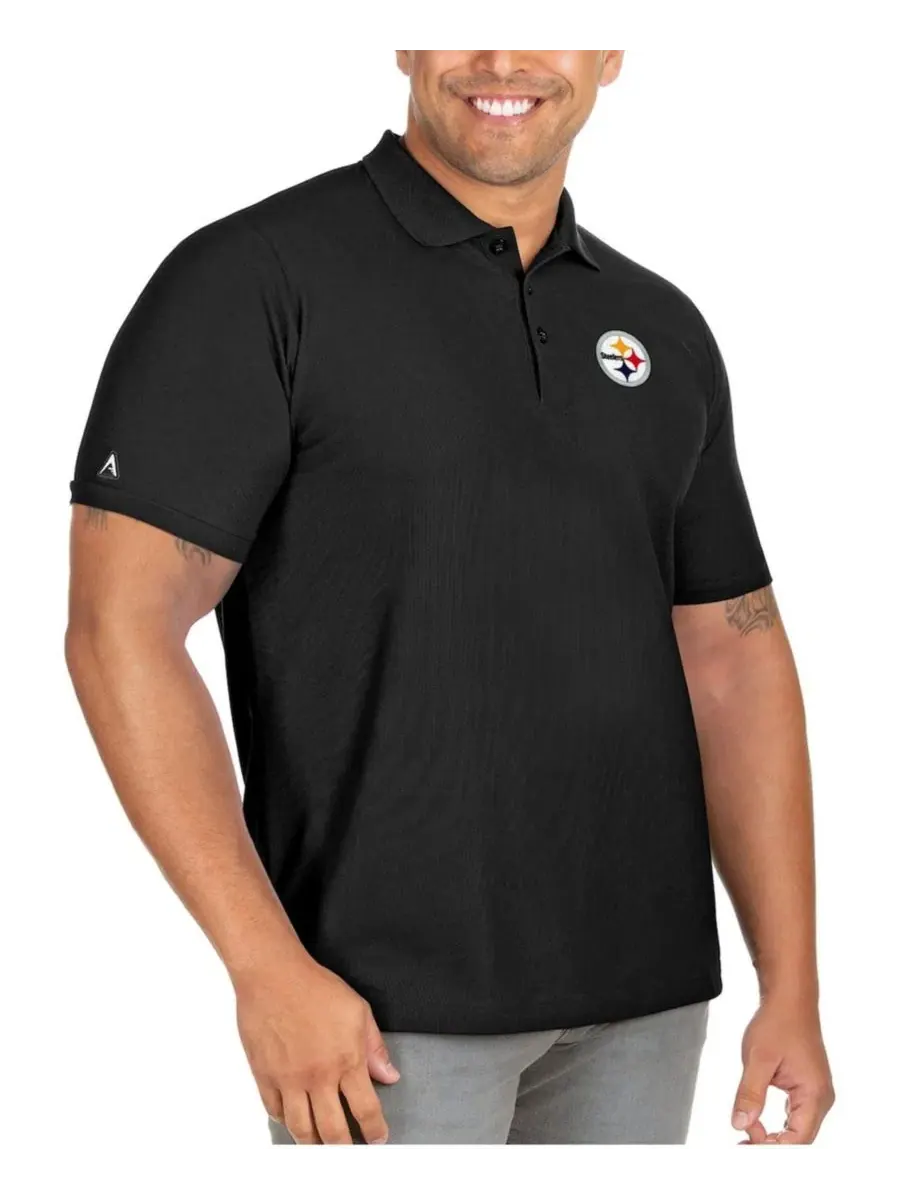 Мужское поло с вышивкой Pittsburgh Steelers, Legacy Pique Antigua