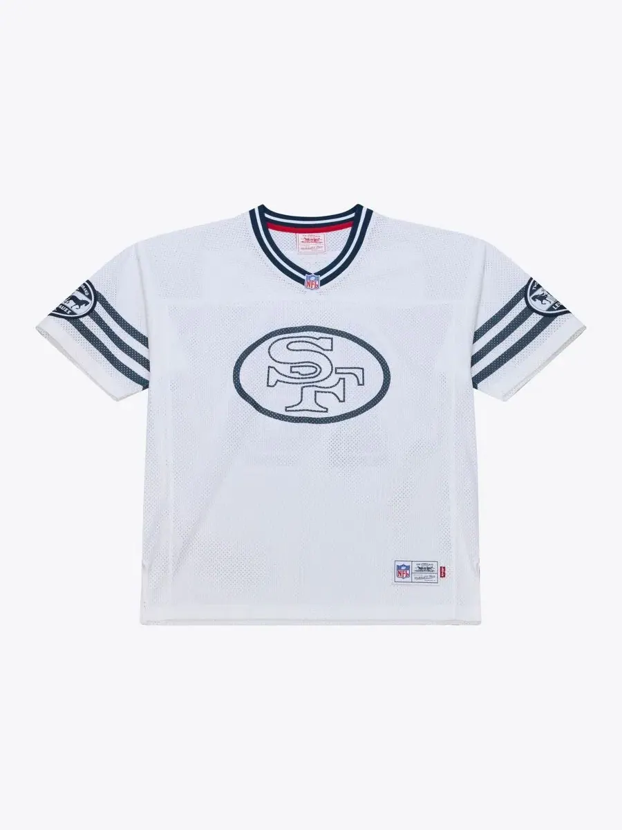 Футболка Legacy с коротким рукавом Joe Montana White San Francisco 49ers Mitchell & Ness — изображение 3 из 6, белый