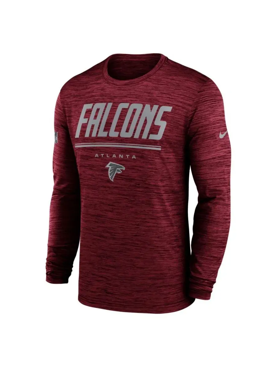 Футболка с длинным рукавом Dri-FIT с принтом Sideline Offensive Transition Velocity Nike — изображение 2 из 3, красный