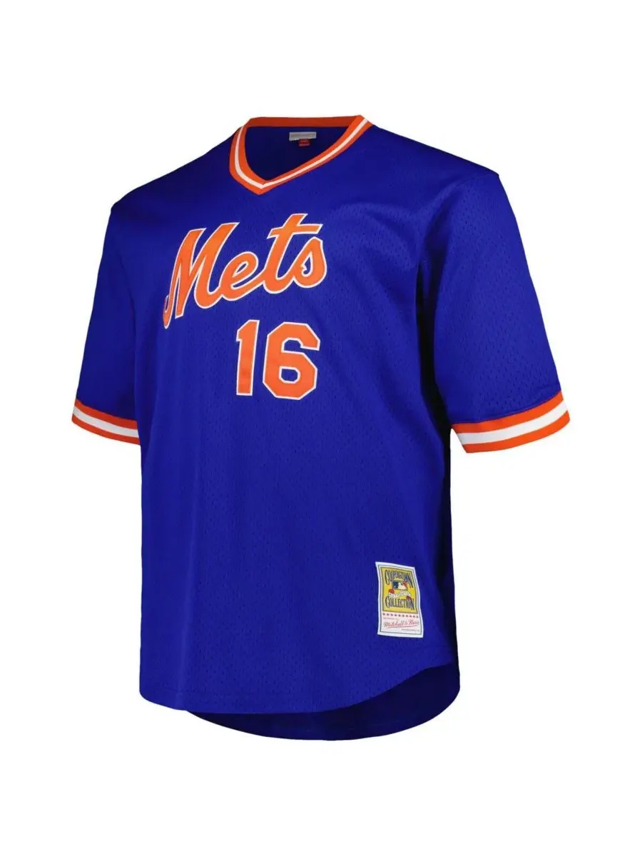 Мужская тренировочная джерси Mitchell & Ness Dwight Gooden Royal New York Mets Cooperstown — изображение 2 из 3, королевский