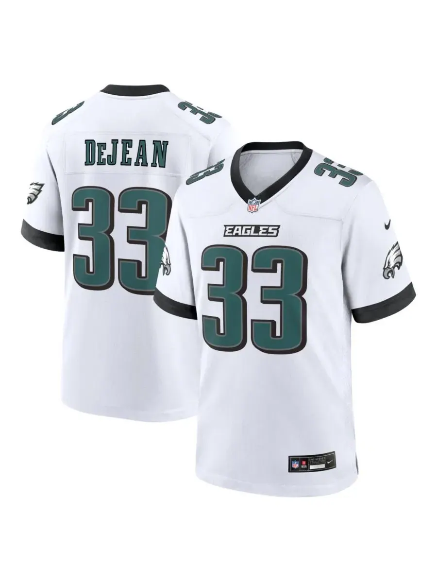 Мужская игровая футболка Cooper DeJean Philadelphia Eagles белая Nike