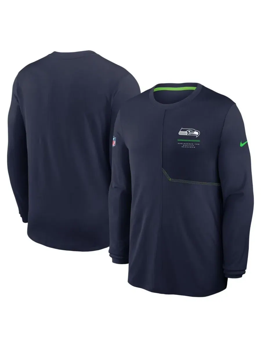 Лонгслив с длинным рукавом Nike College Navy, Seattle Seahawks