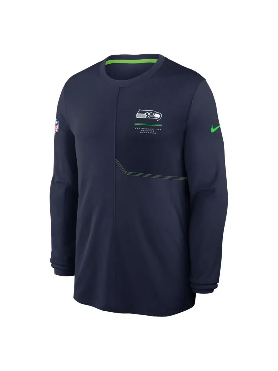 Лонгслив с длинным рукавом Nike College Navy, Seattle Seahawks — изображение 2 из 3, темно-синий