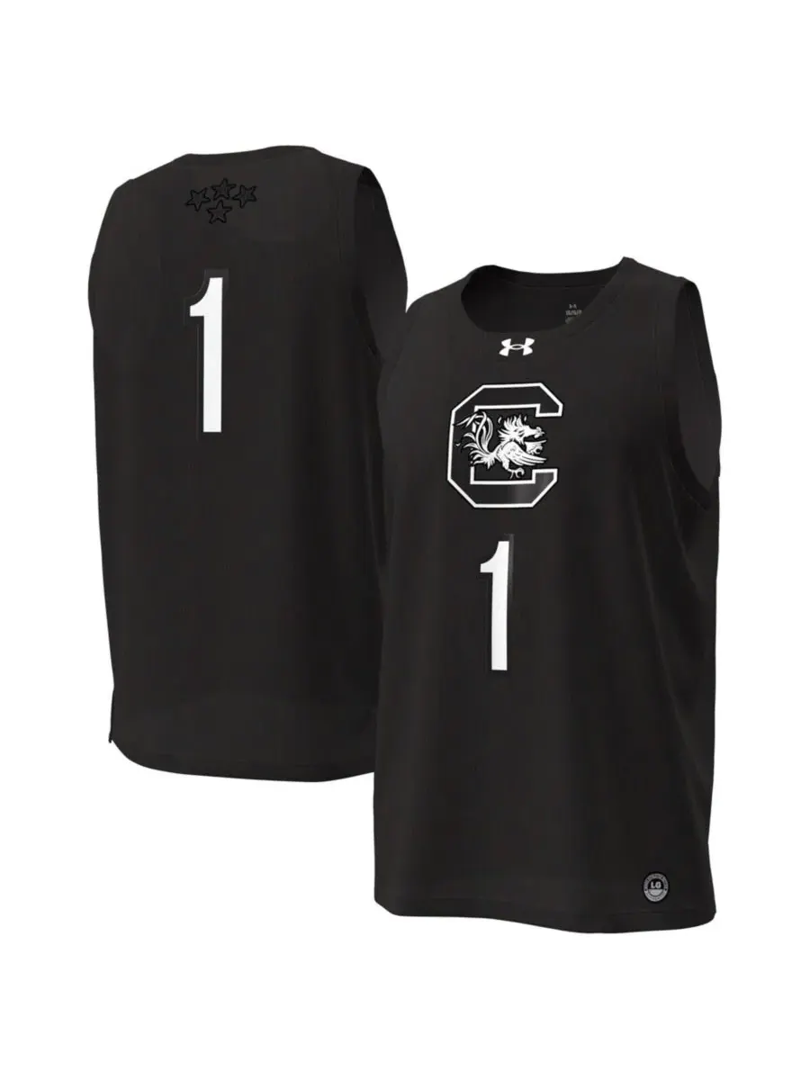 Женская баскетбольная джерси South Carolina Gamecocks 1 Replica с вентилируемой сеткой Under Armour