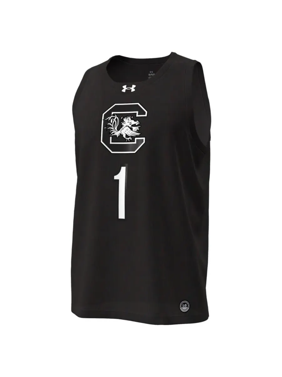 Женская баскетбольная джерси South Carolina Gamecocks 1 Replica с вентилируемой сеткой Under Armour — изображение 2 из 3